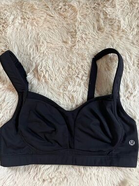 lululemon athletica Black and mesh Adjustable-Back Sports Bra